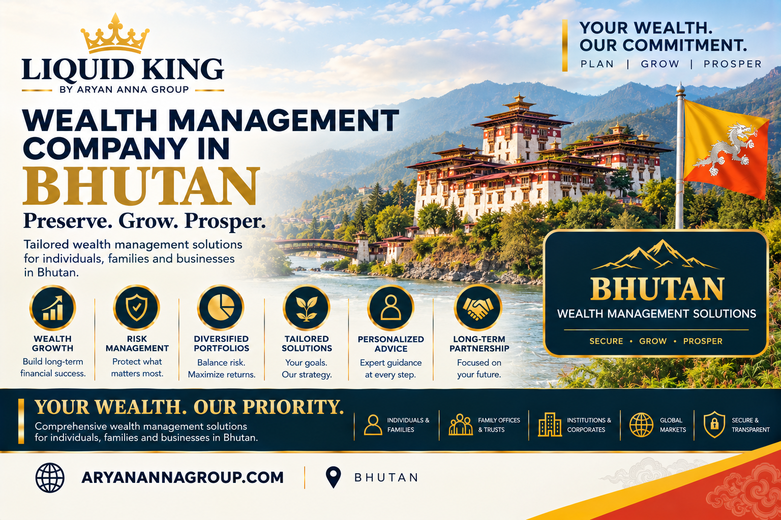 Wealth Management Company in Bhutan offering financial planning, investment strategies and wealth advisory services